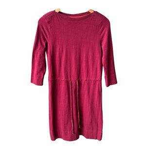 Merona Sweater Dress Red Burgundy Preppy Business Academia Western Party Small